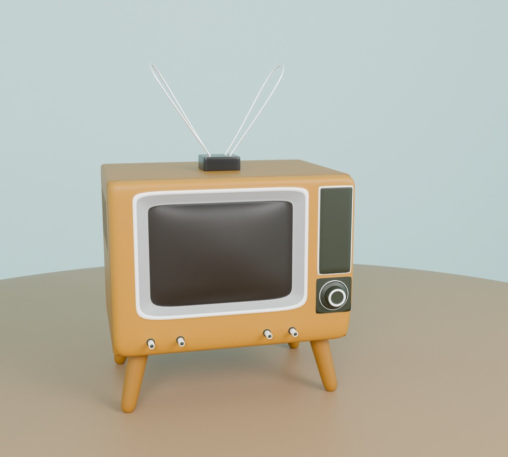 【Blender】 かわいい真空管テレビ kawaii vacuum-tube television【VRChat】
