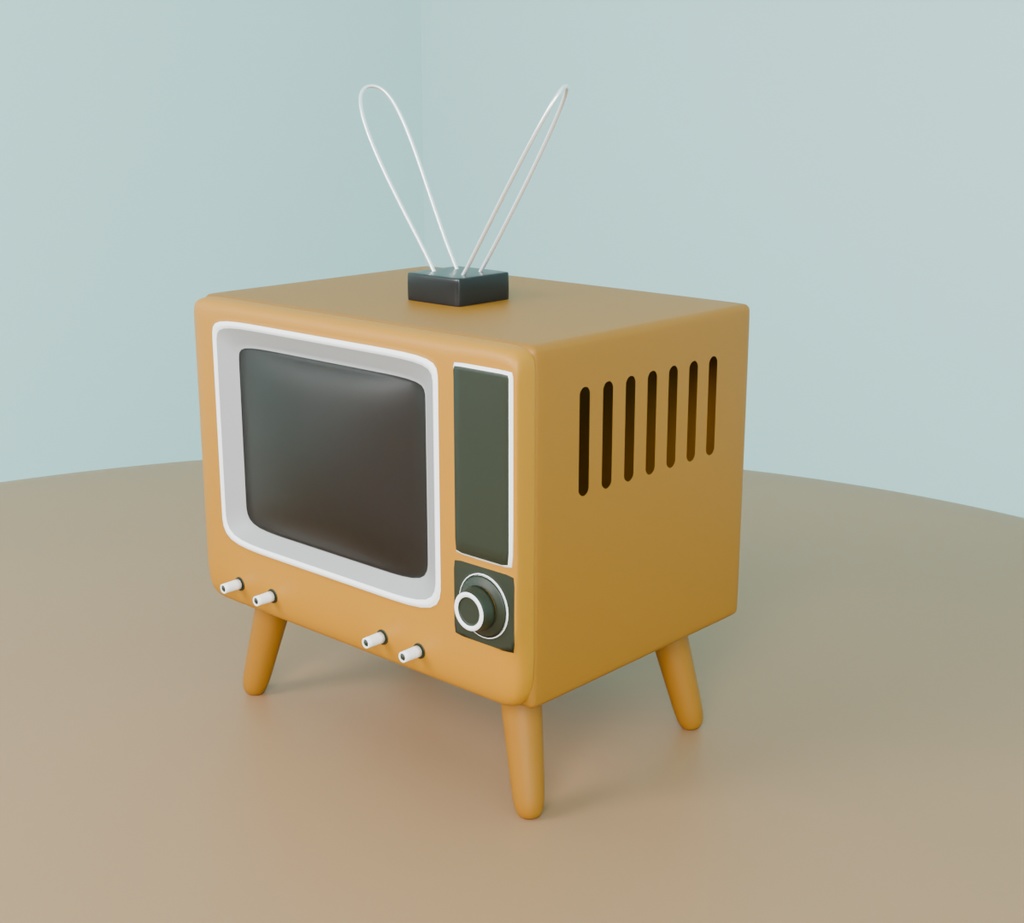 【Blender】 かわいい真空管テレビ kawaii vacuum-tube television【VRChat】