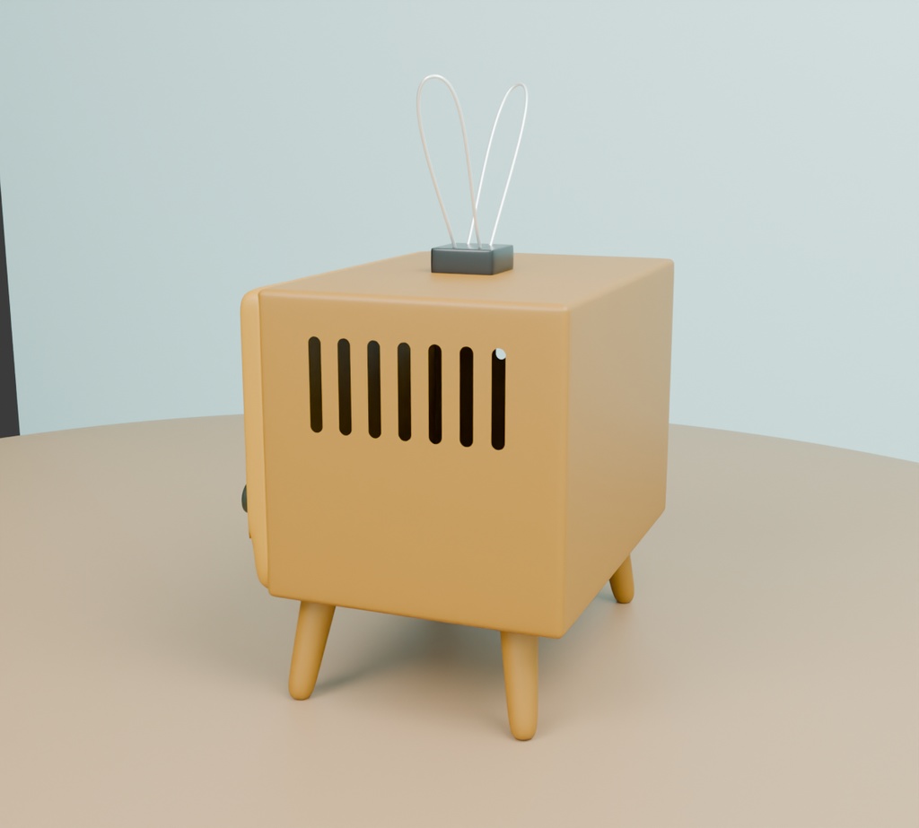 【Blender】 かわいい真空管テレビ kawaii vacuum-tube television【VRChat】