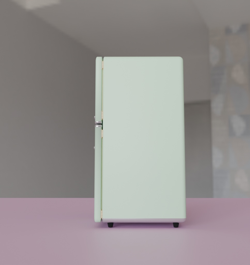 【Blender】 かわいいレトロ冷蔵庫 kawaii retro refrigerator【VRChat】