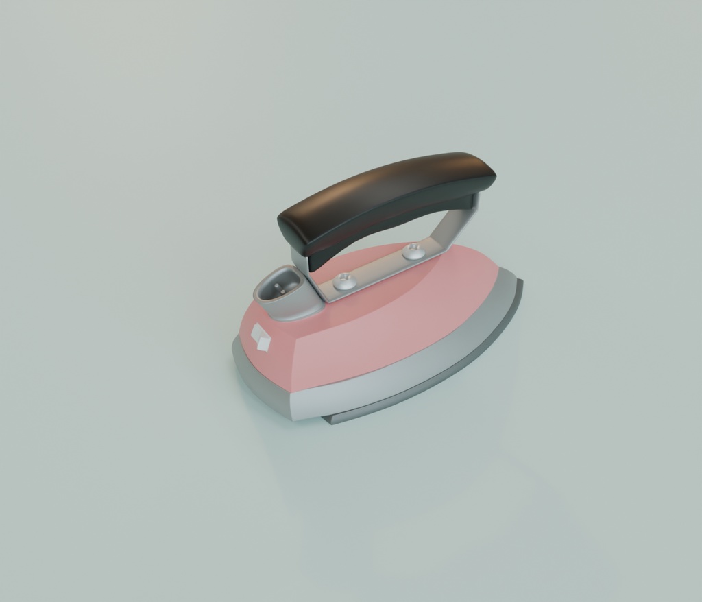 【Blender】 かわいいレトロなアイロン kawaii retro iron【VRChat】