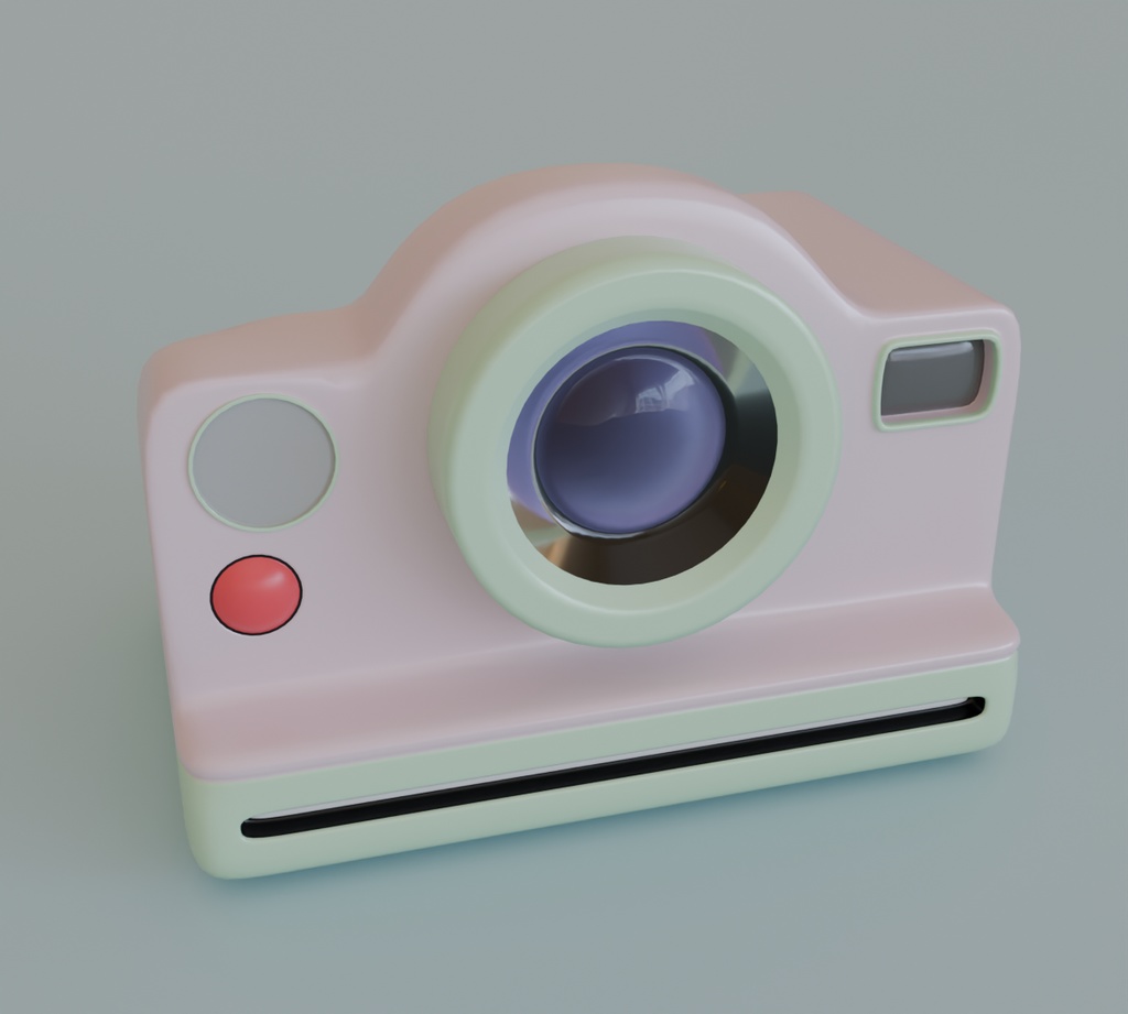 【Blender】 かわいいインスタントカメラ kawaii instant camera【VRChat】