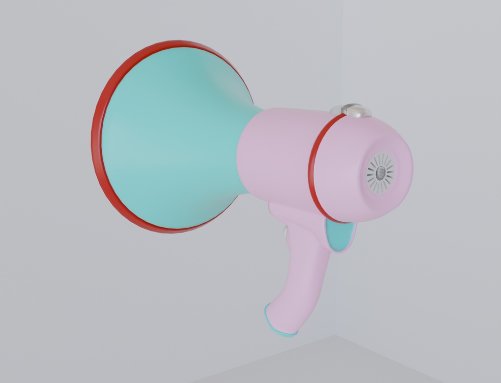 【Blender】 かわいい拡声器 kawaii loudspeaker【VRChat】