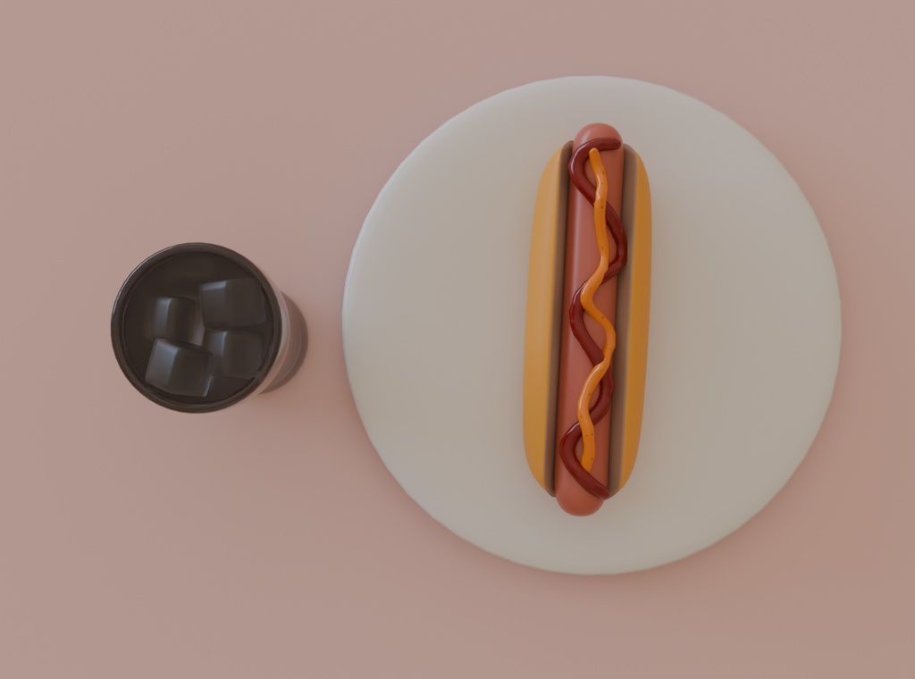 【Blender】 ホットドッグとコーラ hotdog and coke【VRChat】