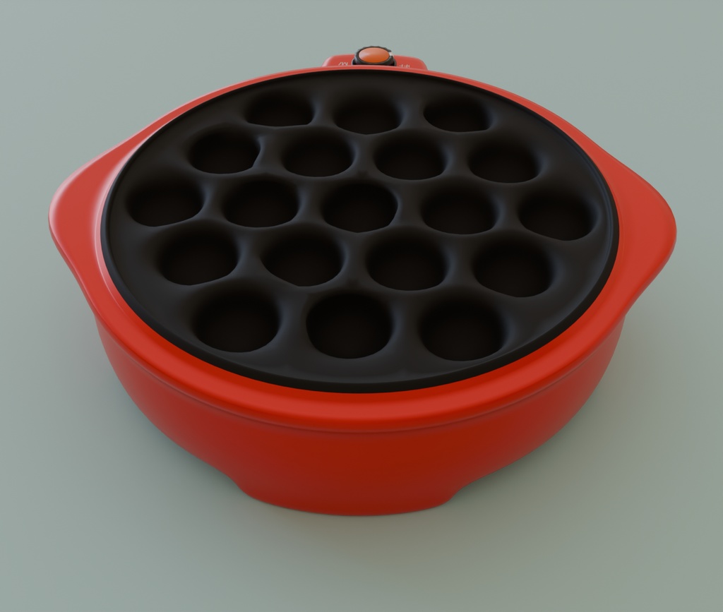 【Blender】 かわいいたこ焼き器 kawaii Takoyaki maker【VRChat】