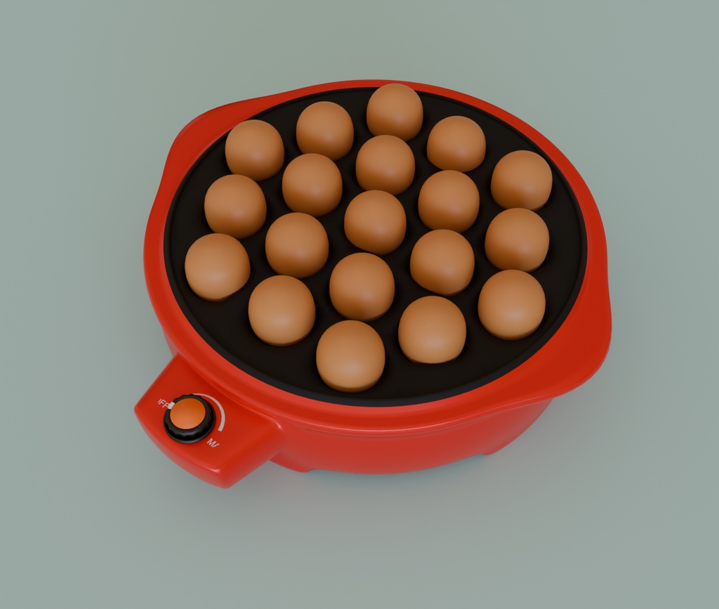 【Blender】 かわいいたこ焼き器 kawaii Takoyaki maker【VRChat】