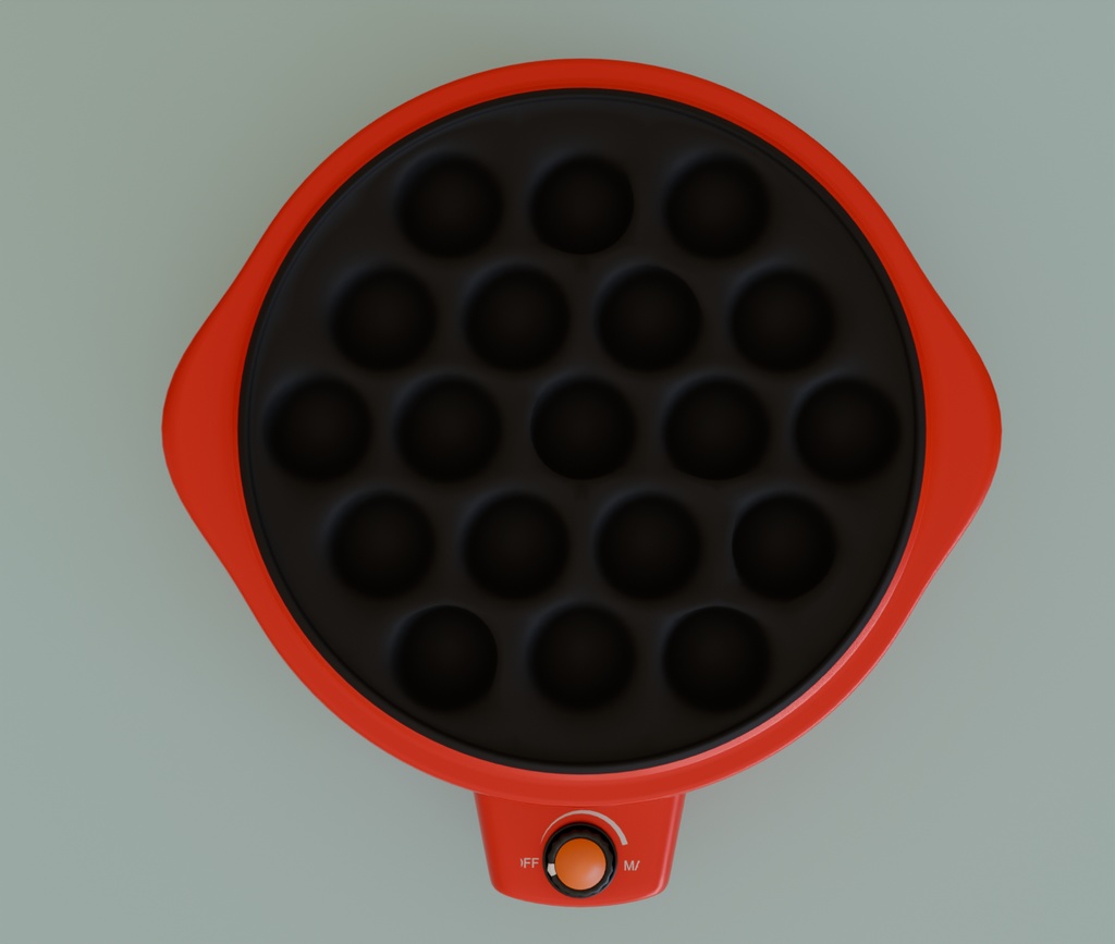 【Blender】 かわいいたこ焼き器 kawaii Takoyaki maker【VRChat】