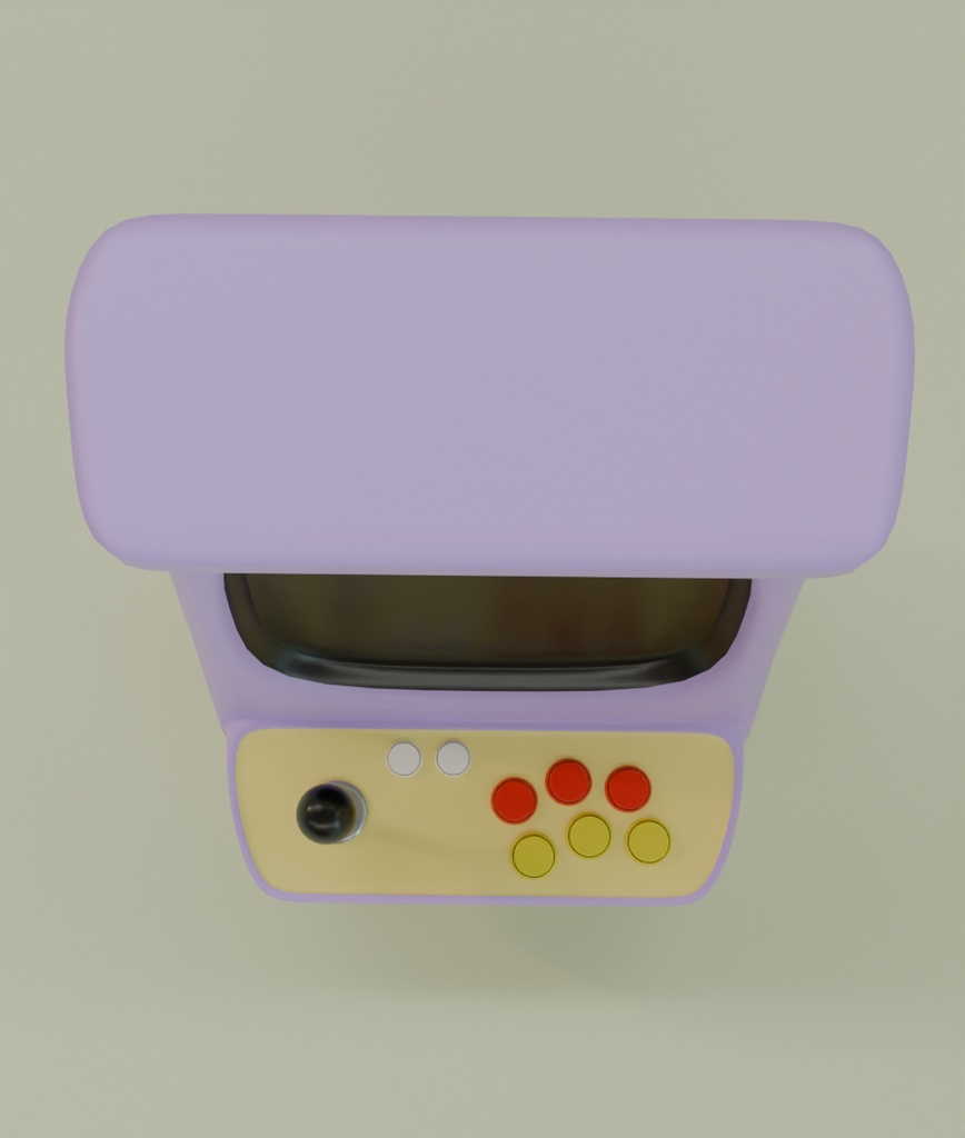 【Blender】 かわいいアーケードゲーム機 kawaii arcade game machine【VRChat】