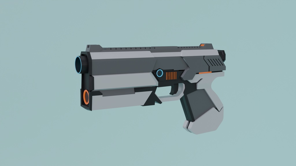 【Blender】 シンプルSFガン simple sci-fi gun【VRChat】