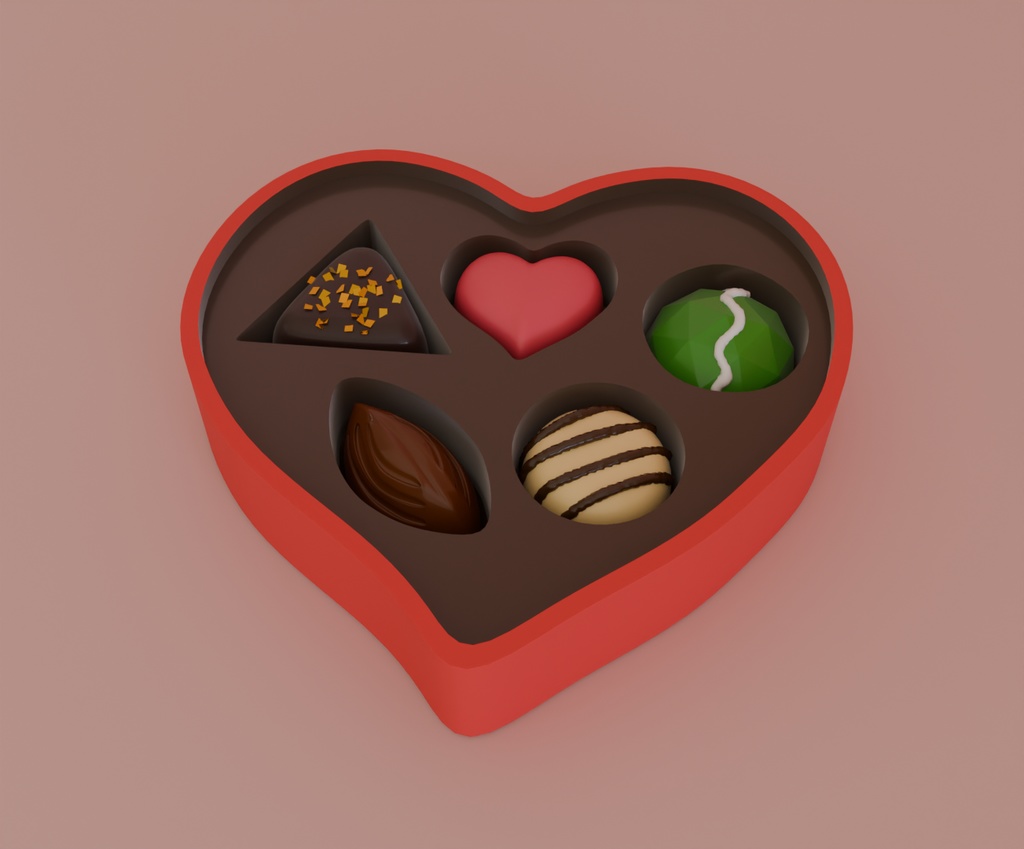 【Blender】バレンタインのチョコレート Valentine's Day chocolate【VRChat】
