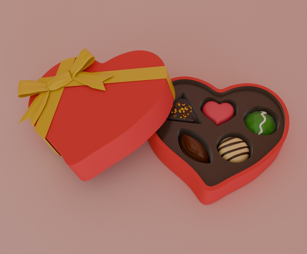 【Blender】バレンタインのチョコレート Valentine's Day chocolate【VRChat】