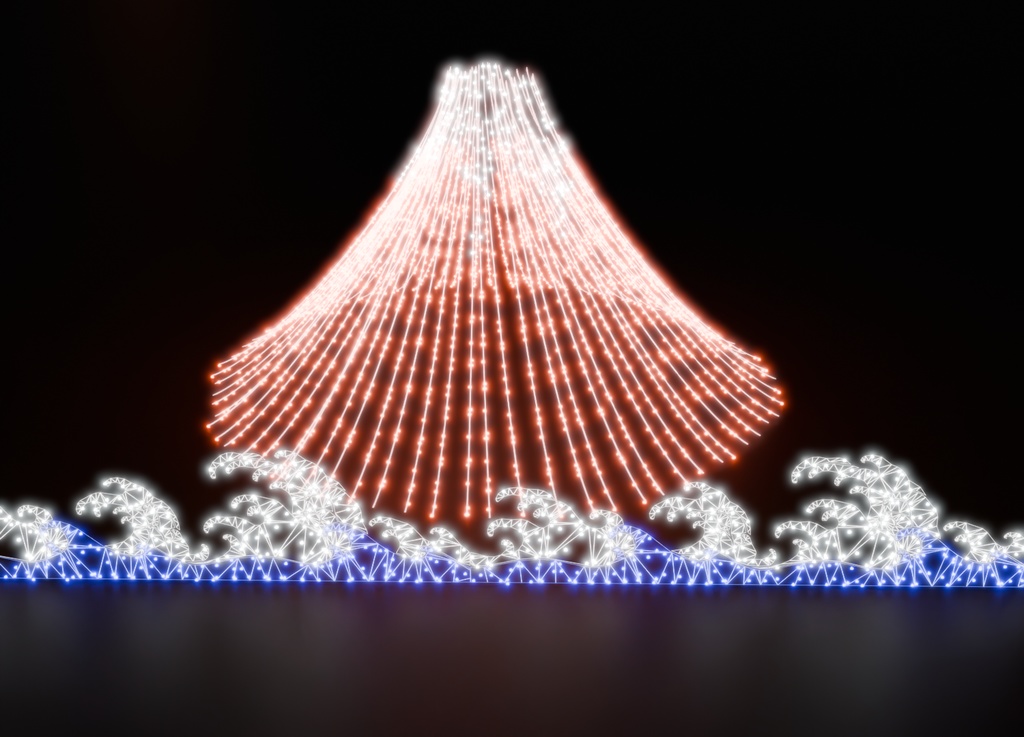 【Blender】富士山のイルミネーション Illumination of Mt.Fuji【VRChat】