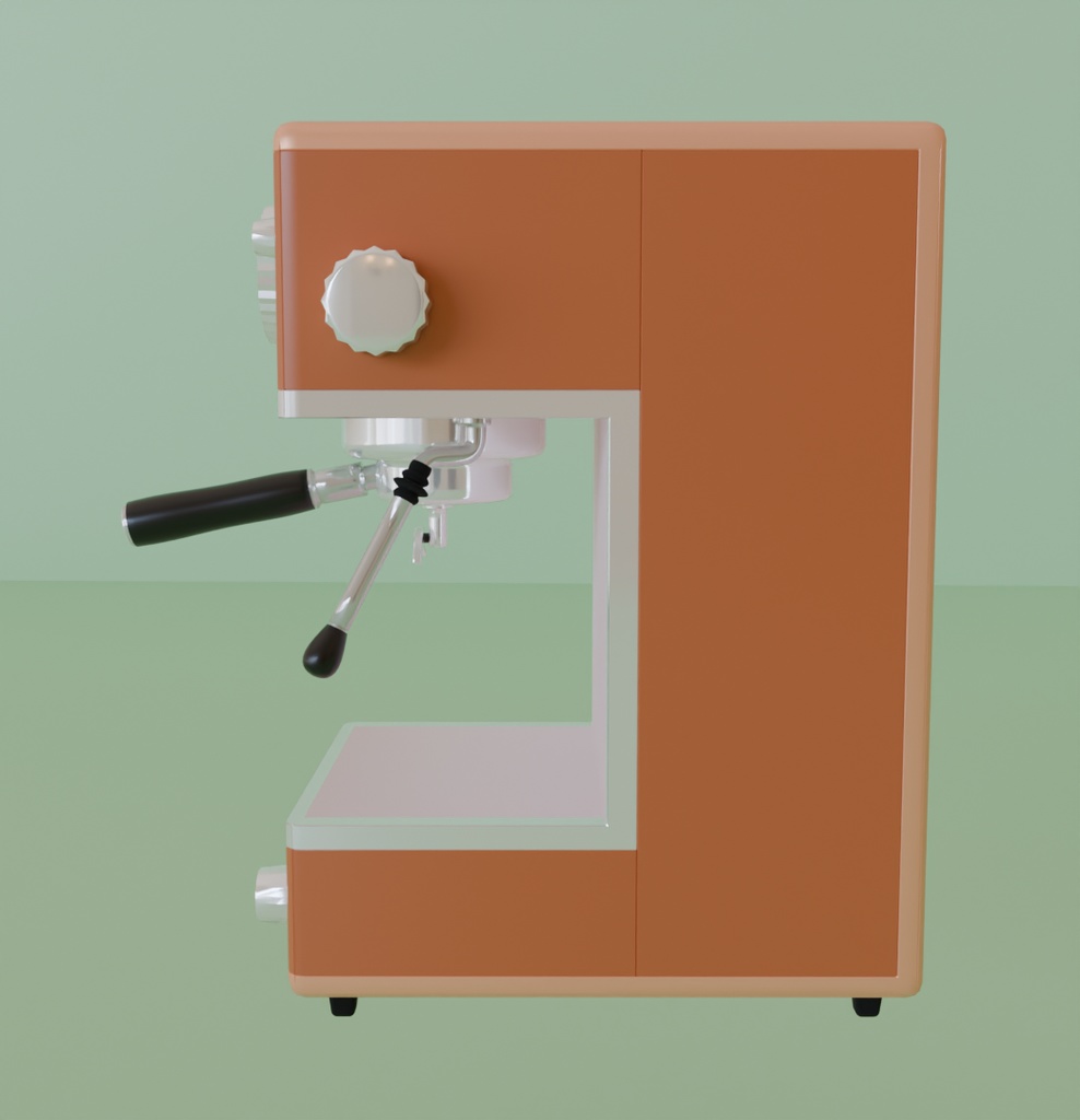 【Blender】かわいいエスプレッソマシン kawaii espresso machine【VRChat】