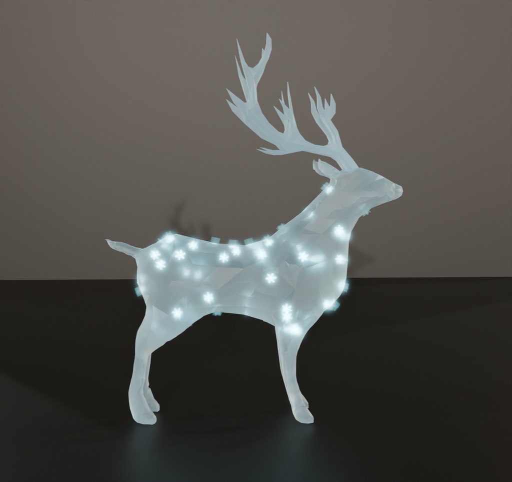 【Blender】トナカイのイルミネーション reindeer Christmas lights【VRChat】