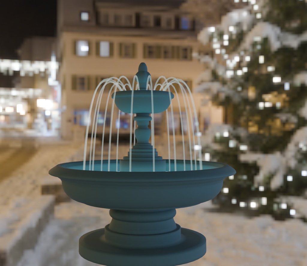 【Blender】噴水のイルミネーション fountain illumination【VRChat】
