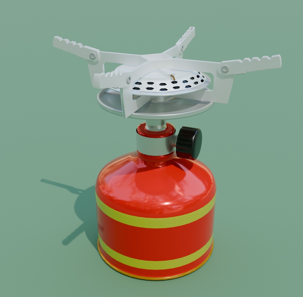 【Blender】キャンプ用ガスバーナーと直火式ホットサンドメーカー Camping gas burner and open flame hot sandwich maker【VRChat】