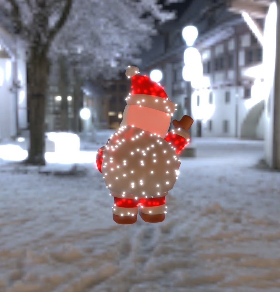 【Blender】サンタクロースのイルミネーション Santa Claus illumination【VRChat】
