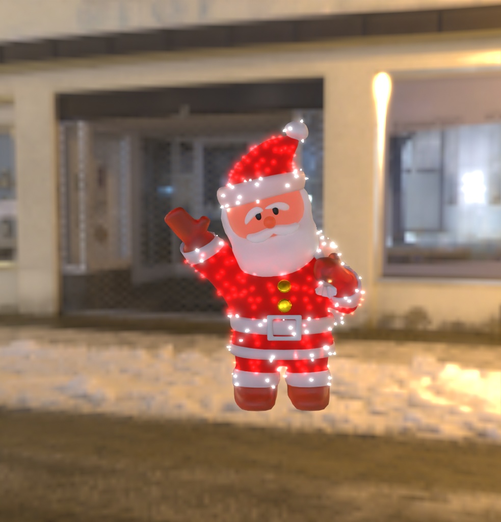 【Blender】サンタクロースのイルミネーション Santa Claus illumination【VRChat】