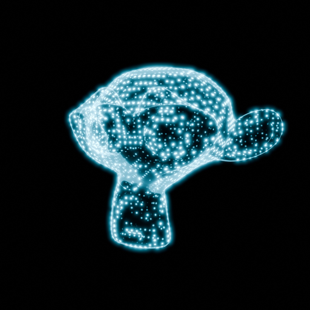 【Blender】ホログラムエフェクトシェーダー2種 hologram effect shader