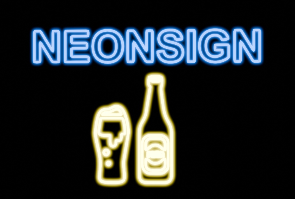 【Blender】ネオンサイン風シェーダー neonsign like shader