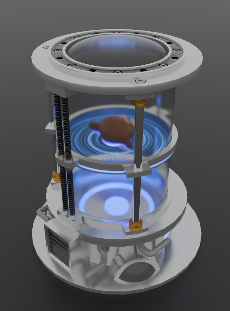 【Blender】スキャンエフェクト+おまけでスキャン装置 scan effect + scan machine