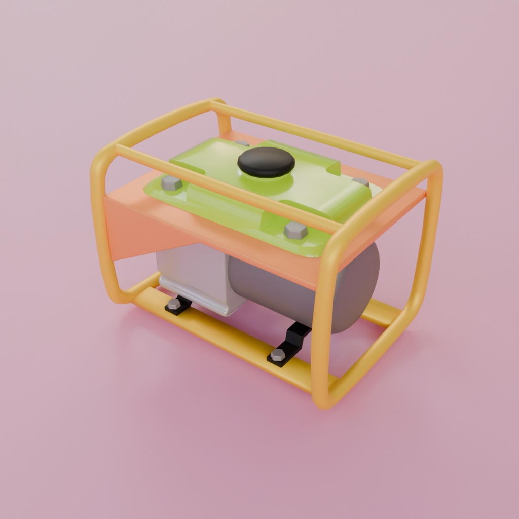 【Blender】かわいいコンパクト発電機 kawaii compact generator【VRChat】