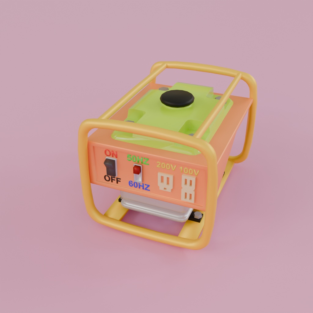 【Blender】かわいいコンパクト発電機 kawaii compact generator【VRChat】