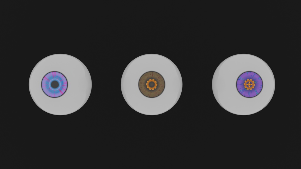 【Blender】アニメ風歯車眼球 anime style gear eye‐ball