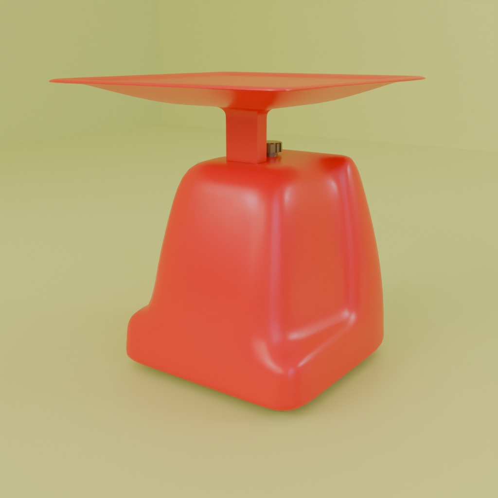 【Blender】レトロなアナログキッチンスケール Retro analog kitchen scale【VRChat】