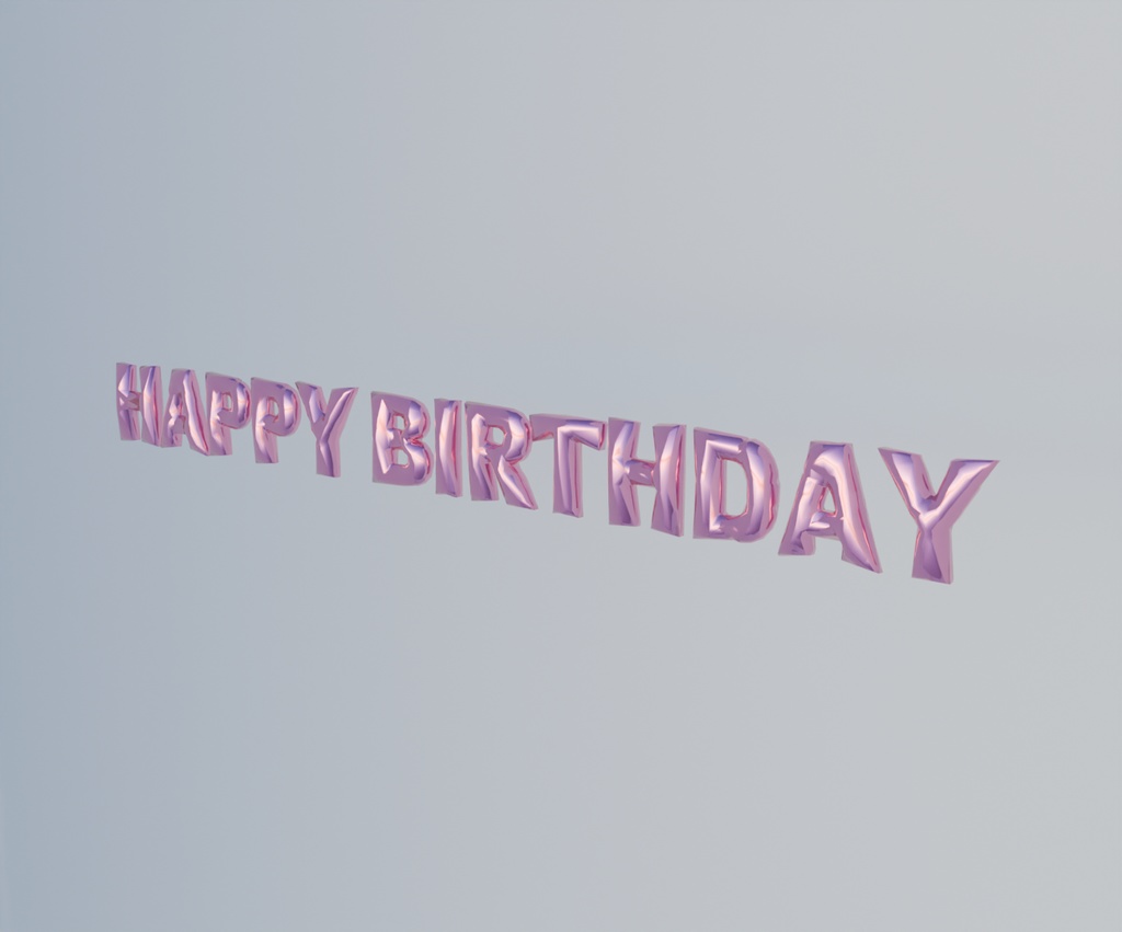 【Blender】誕生日のガーランド Birthday Garland【VRChat】