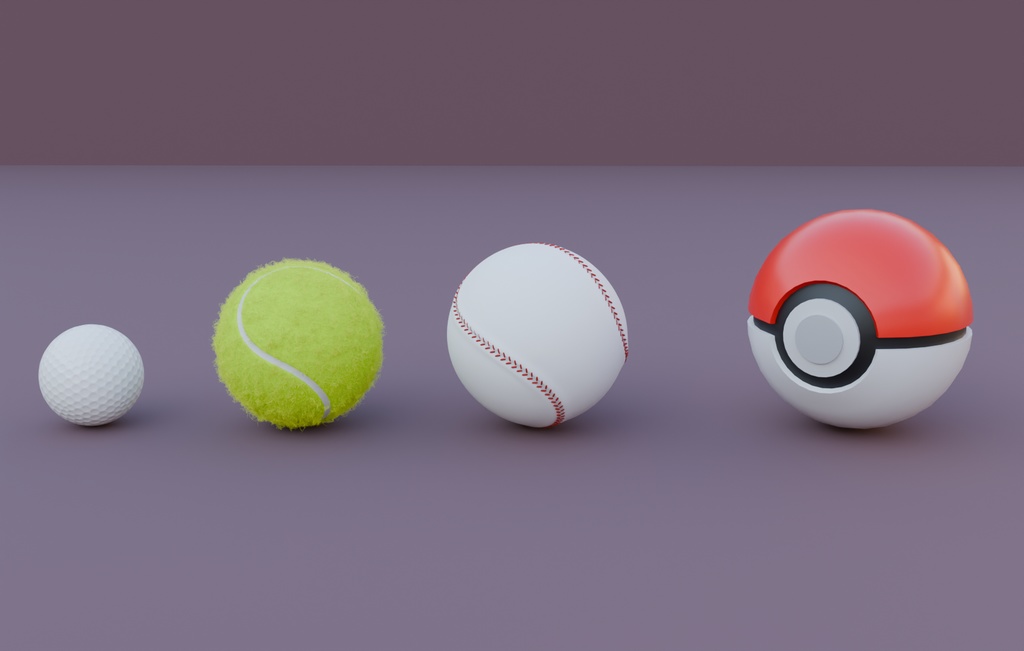 Blender】いろんなボール詰め合わせセット Assorted ball set