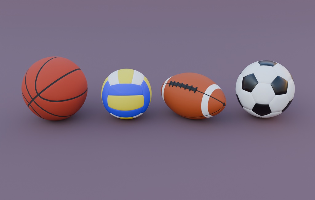 【Blender】いろんなボール詰め合わせセット Assorted ball set【VRChat】