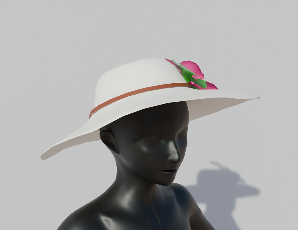 【Blender】ハイビスカスの帽子 Hibiscus hat【VRChat】