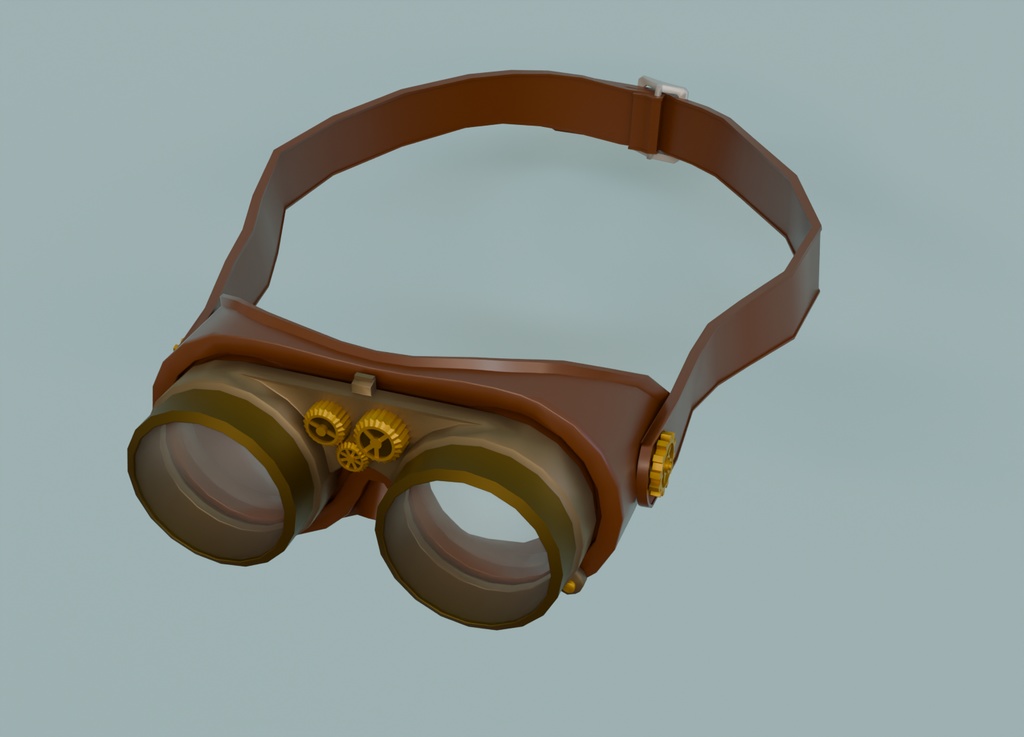 【Blender】スチームパンク風ゴーグル Steampunk Goggles【VRChat】