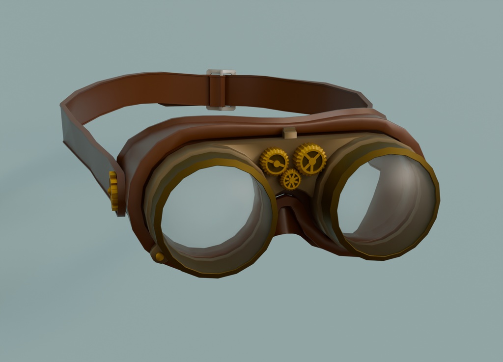 【Blender】スチームパンク風ゴーグル Steampunk Goggles【VRChat】