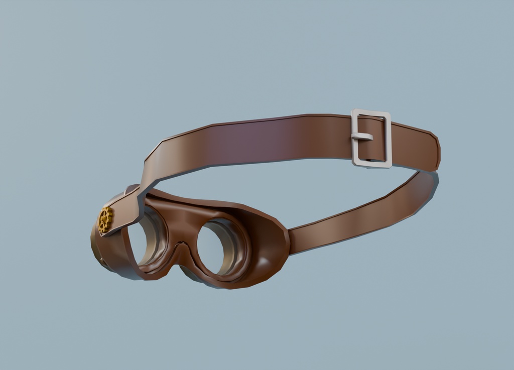 【Blender】スチームパンク風ゴーグル Steampunk Goggles【VRChat】