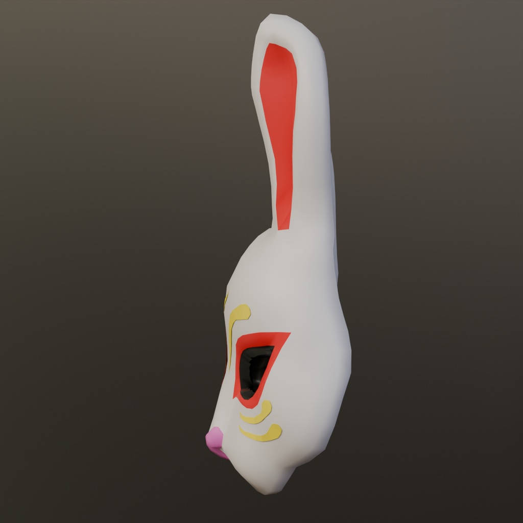 【Blender】ウサギのお面 rabbit mask【VRChat】