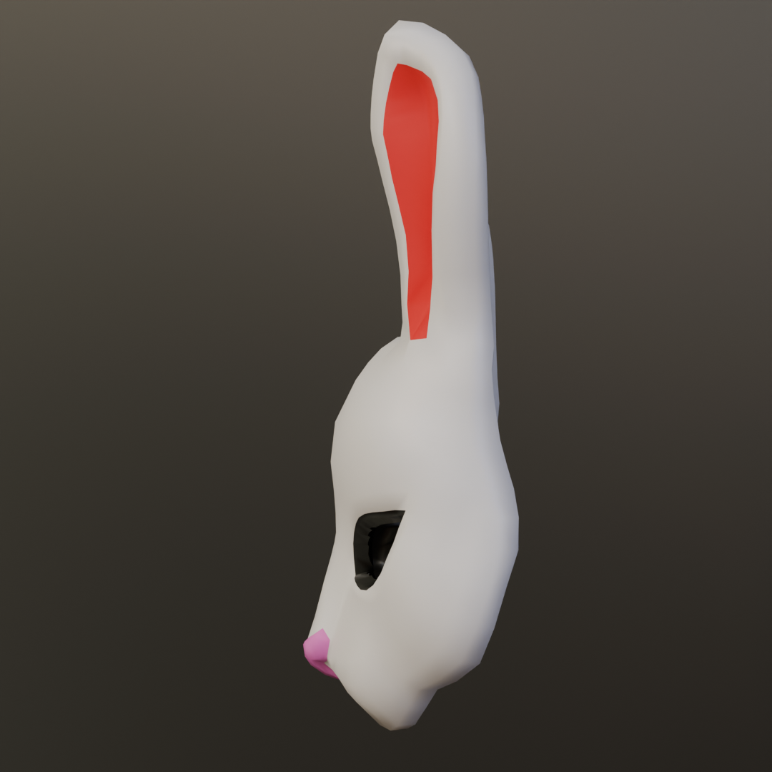 【Blender】ウサギのお面 rabbit mask【VRChat】 - BlenderEffect - BOOTH