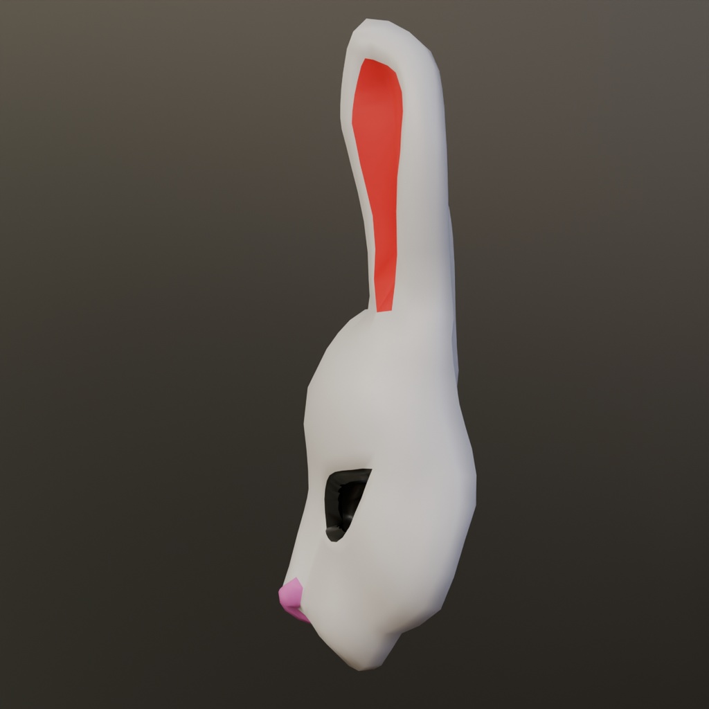 【Blender】ウサギのお面 rabbit mask【VRChat】