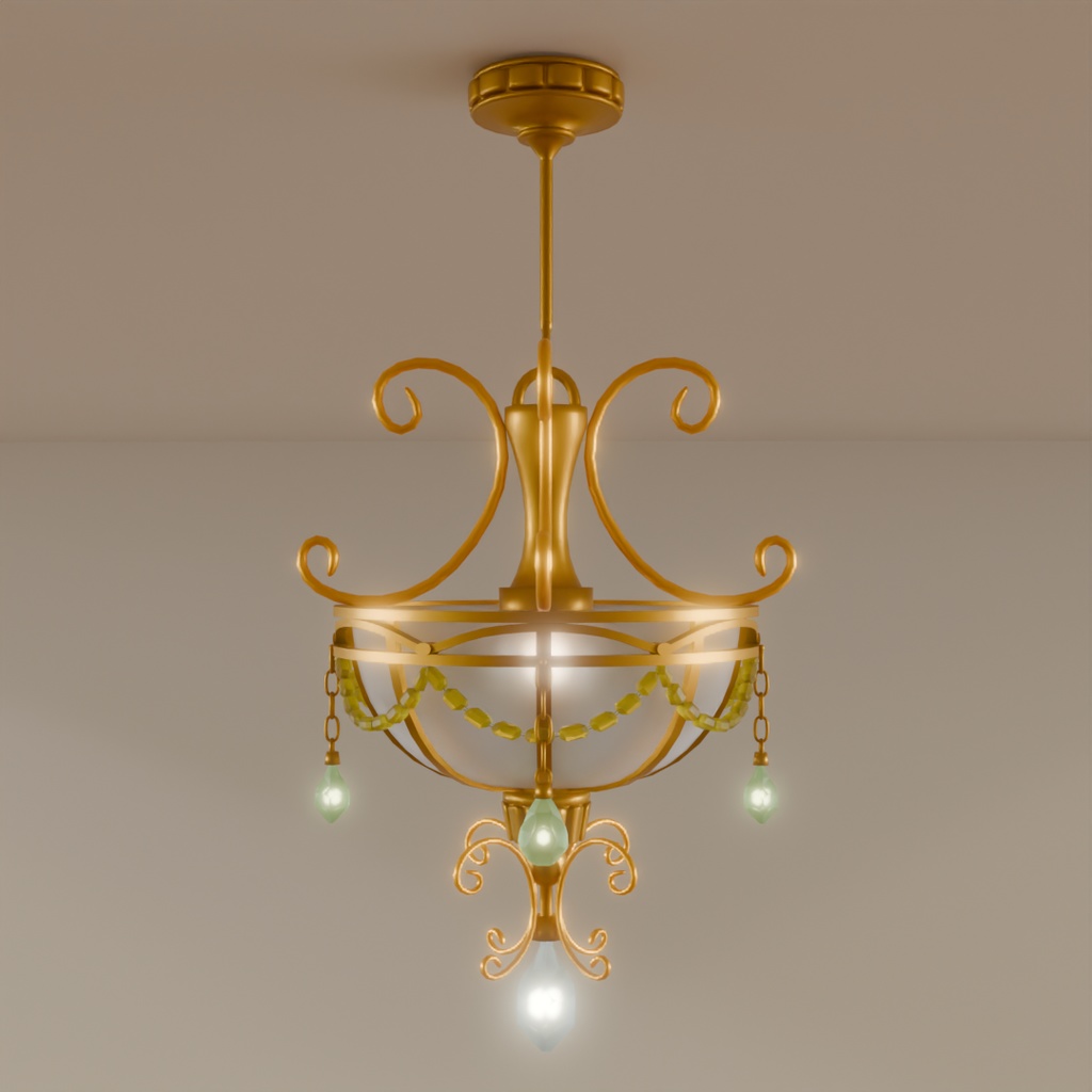 【Blender】ミニシャンデリア mini chandelier【VRChat】