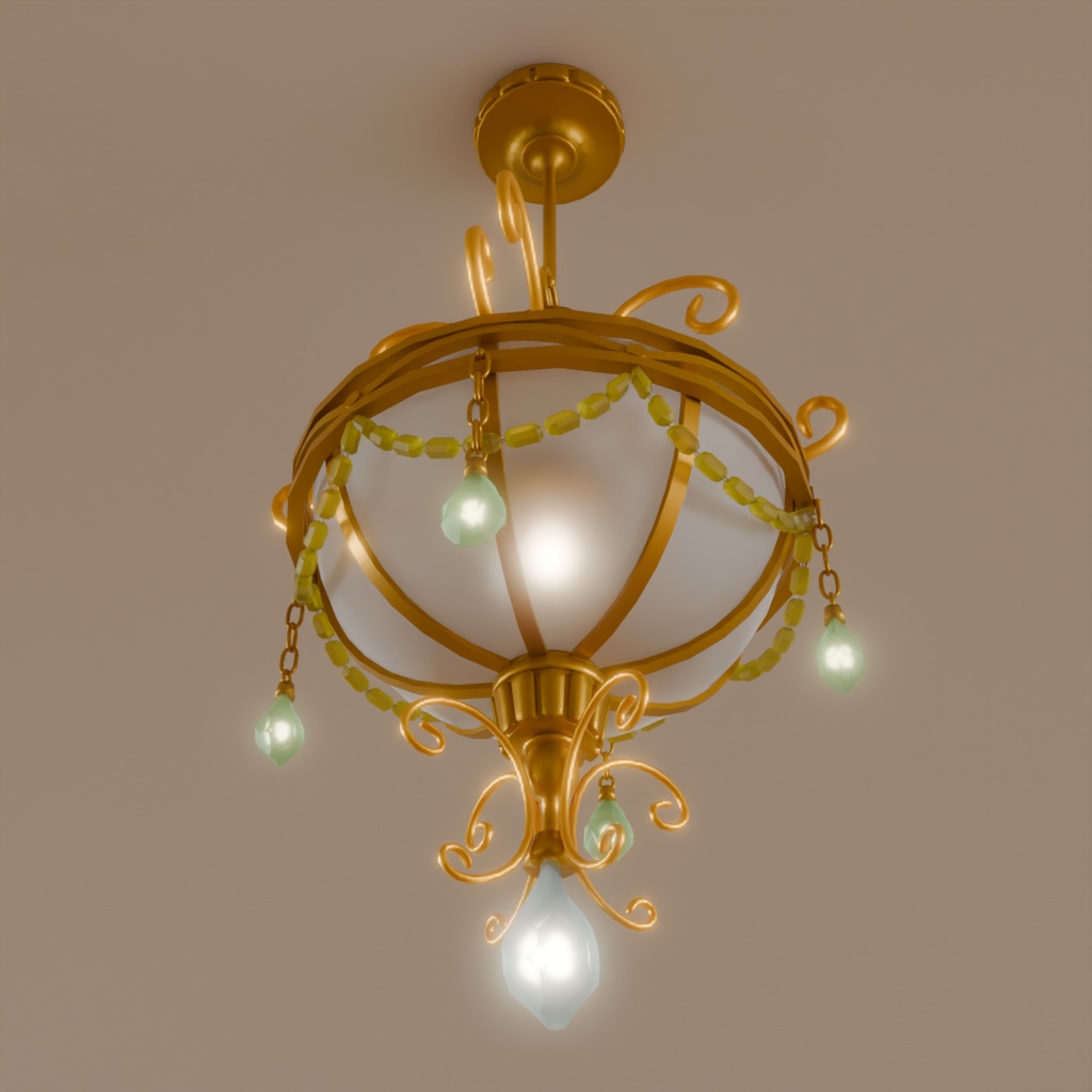 【Blender】ミニシャンデリア mini chandelier【VRChat】