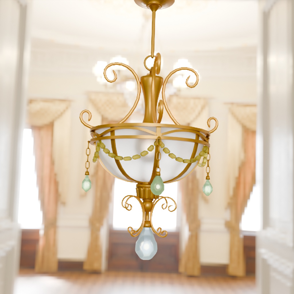【Blender】ミニシャンデリア mini chandelier【VRChat】