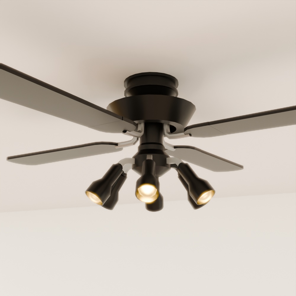 【Blender】シーリングファンライト Ceiling fan light【VRChat】