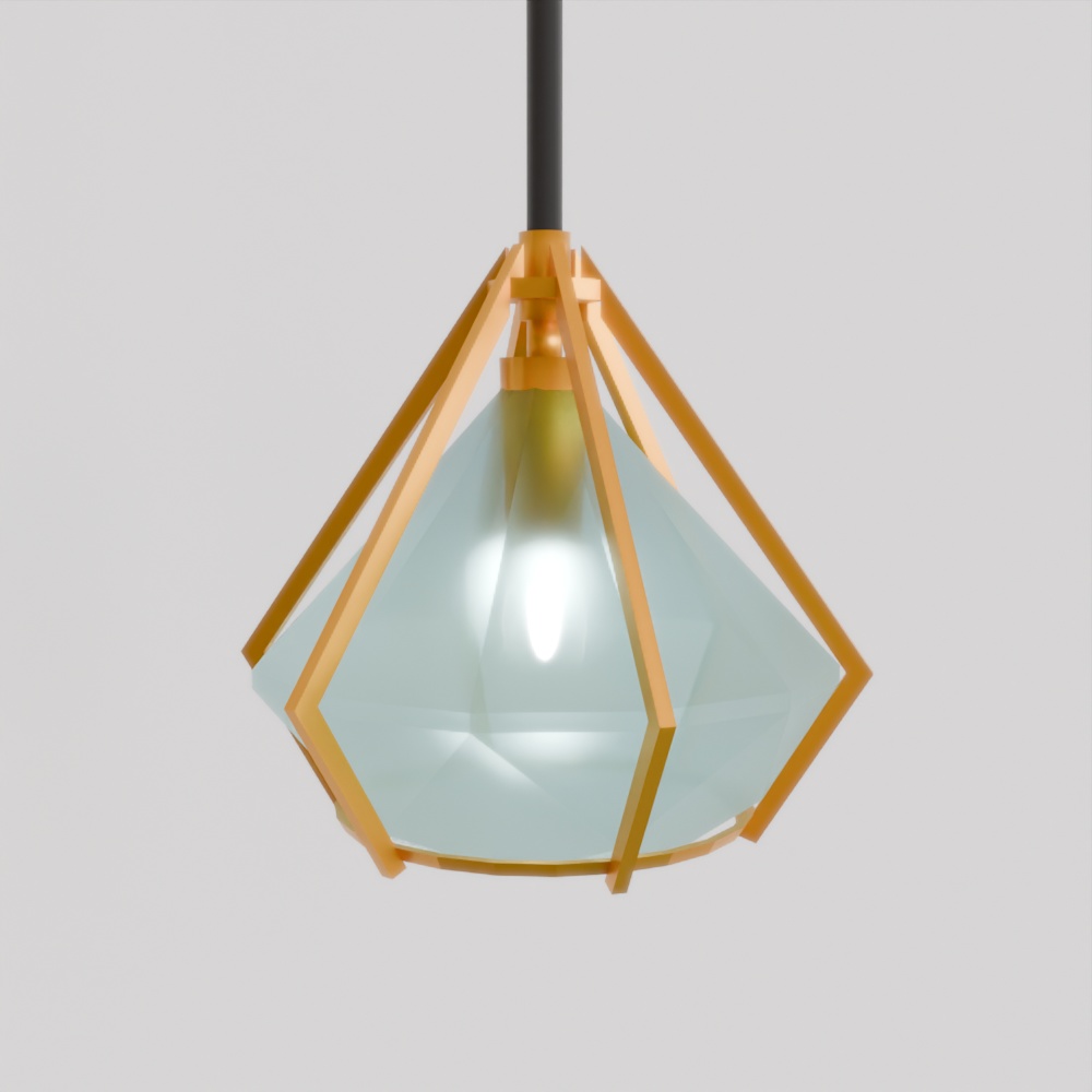 【Blender】ダイアモンド型ペンダントライト Diamond Shaped Pendant Light【VRChat】