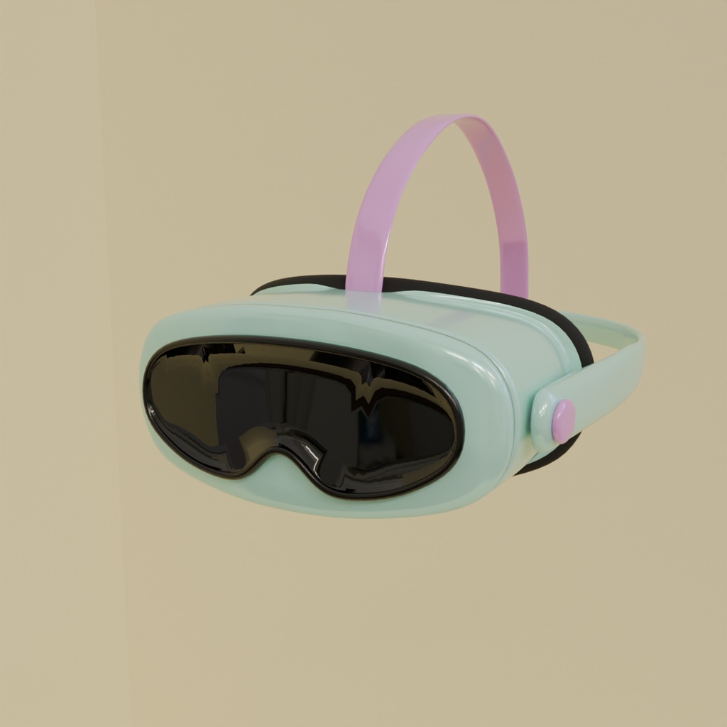 【Blender】かわいいVRゴーグル kawaii vr goggle【VRChat】