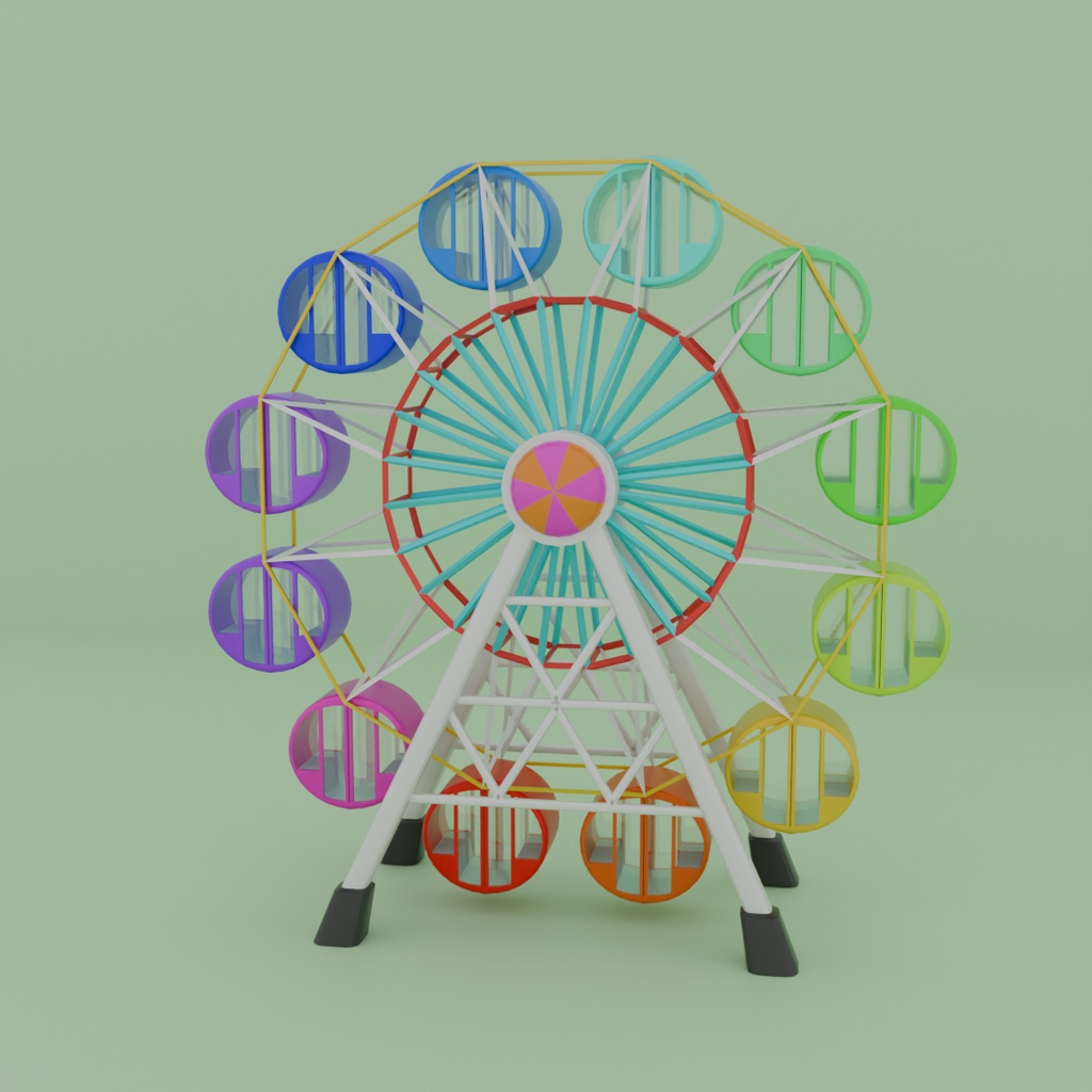 【Blender】かわいい観覧車 kawaii ferris wheel【VRChat】