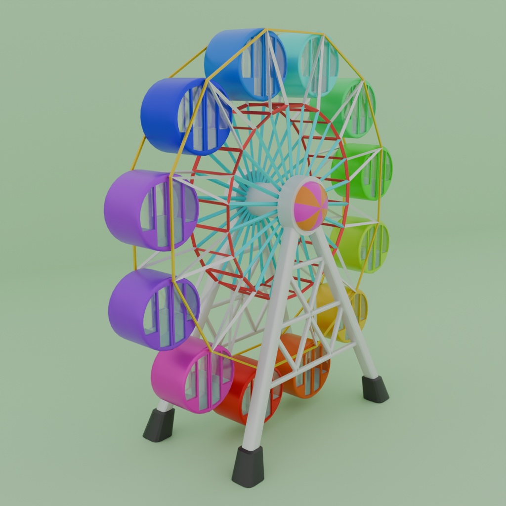 【Blender】かわいい観覧車 kawaii ferris wheel【VRChat】
