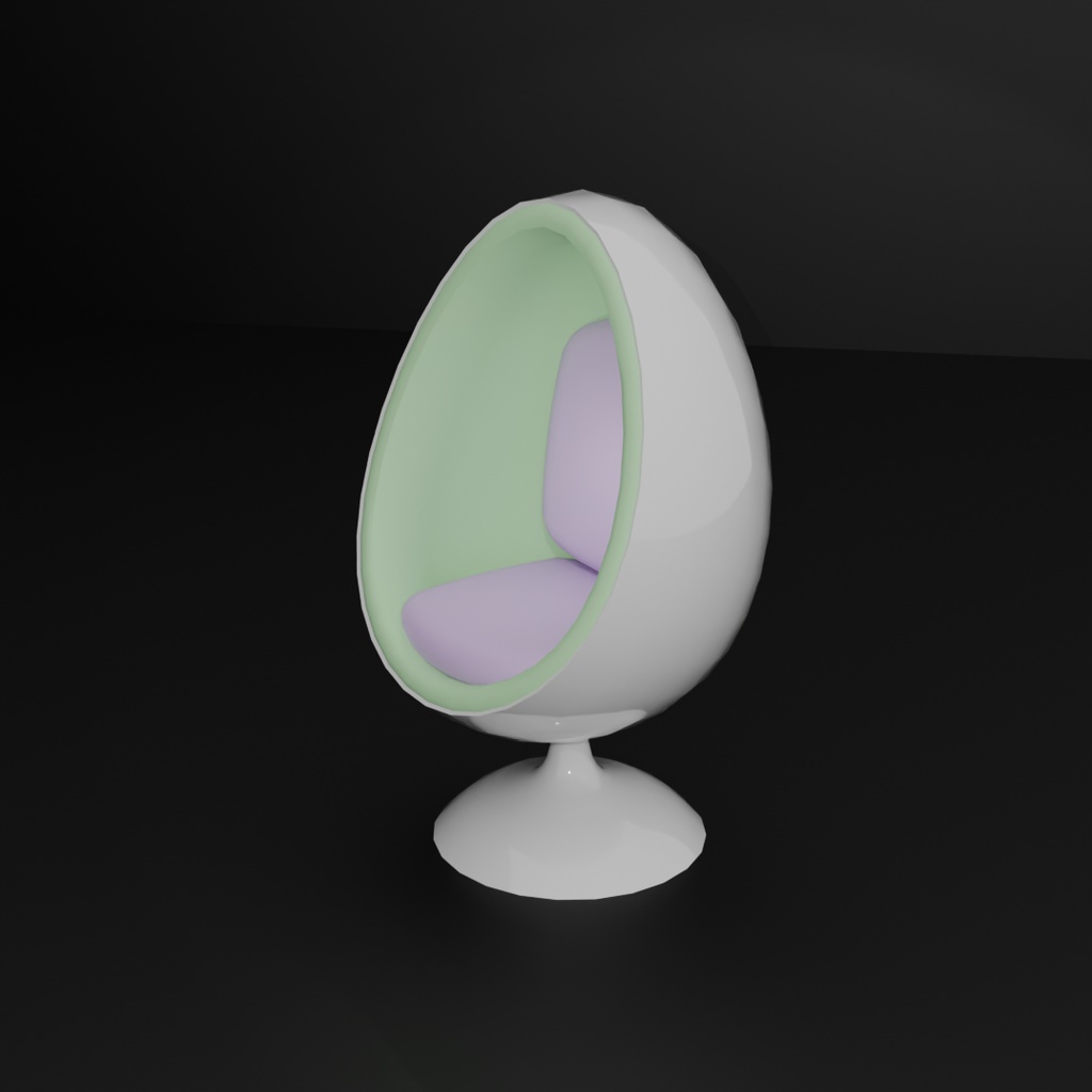 【Blender】エッグ型チェアー Egg-shaped chair【VRChat】