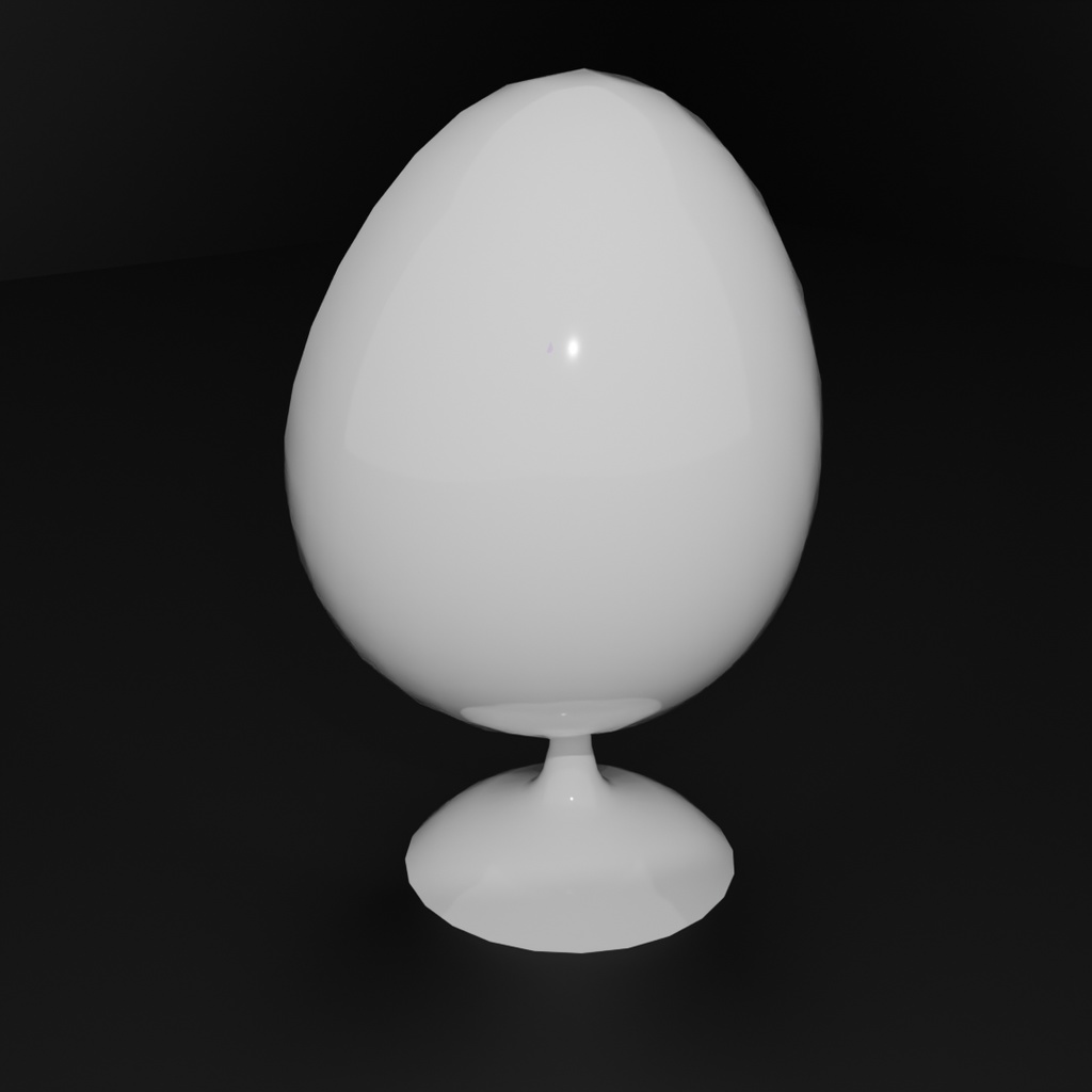 【Blender】エッグ型チェアー Egg-shaped chair【VRChat】