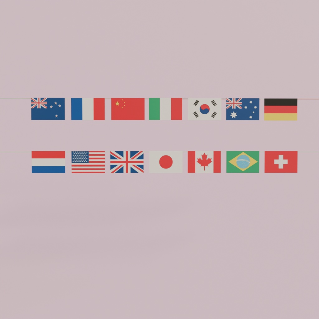 【Blender】フラッグガーランド Flag Garland【VRChat】